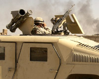 Side view of combat vehicle Side view of combat vehicle